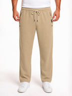 Khaki Textured Track Pants