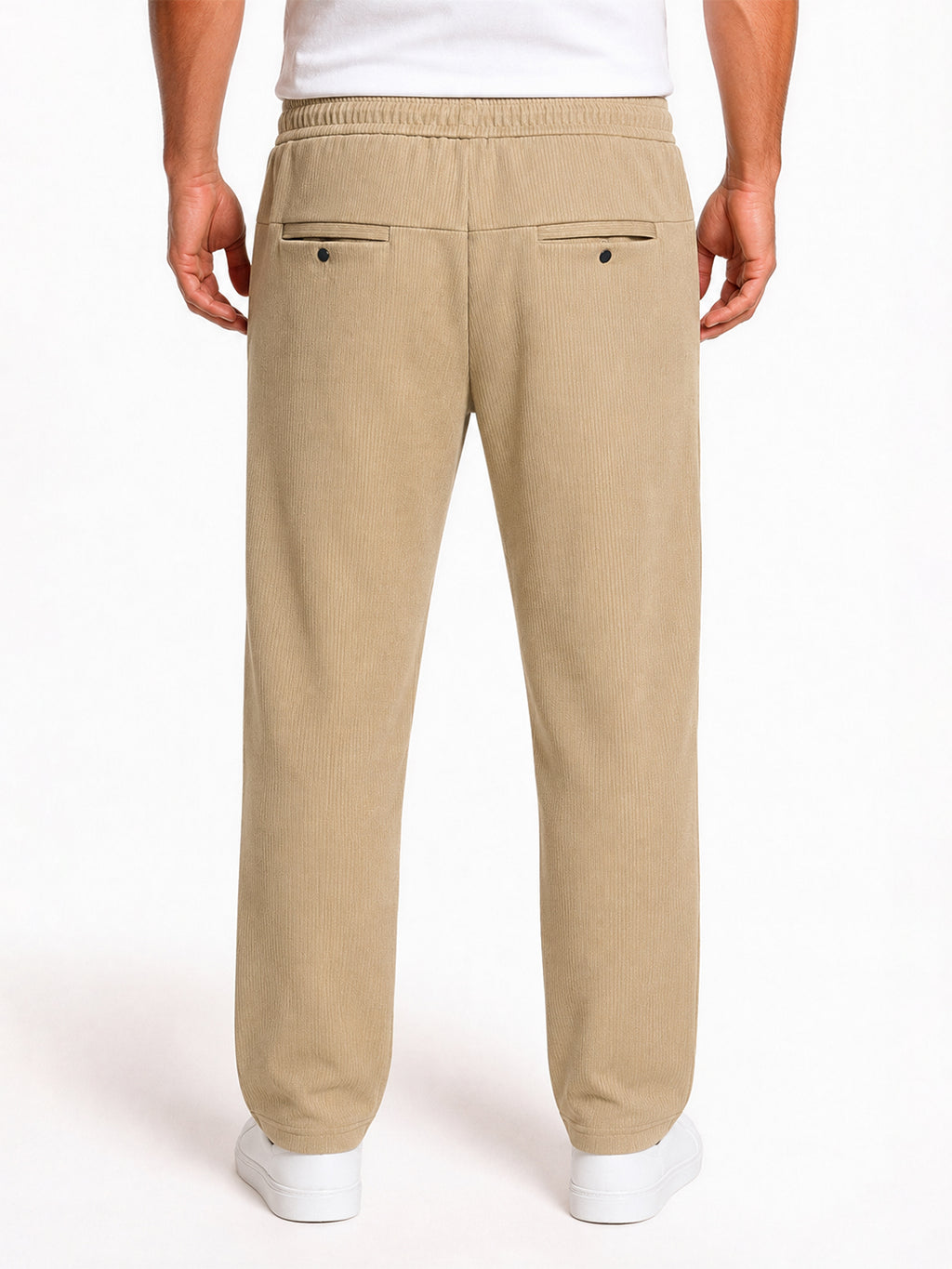 Khaki Textured Track Pants