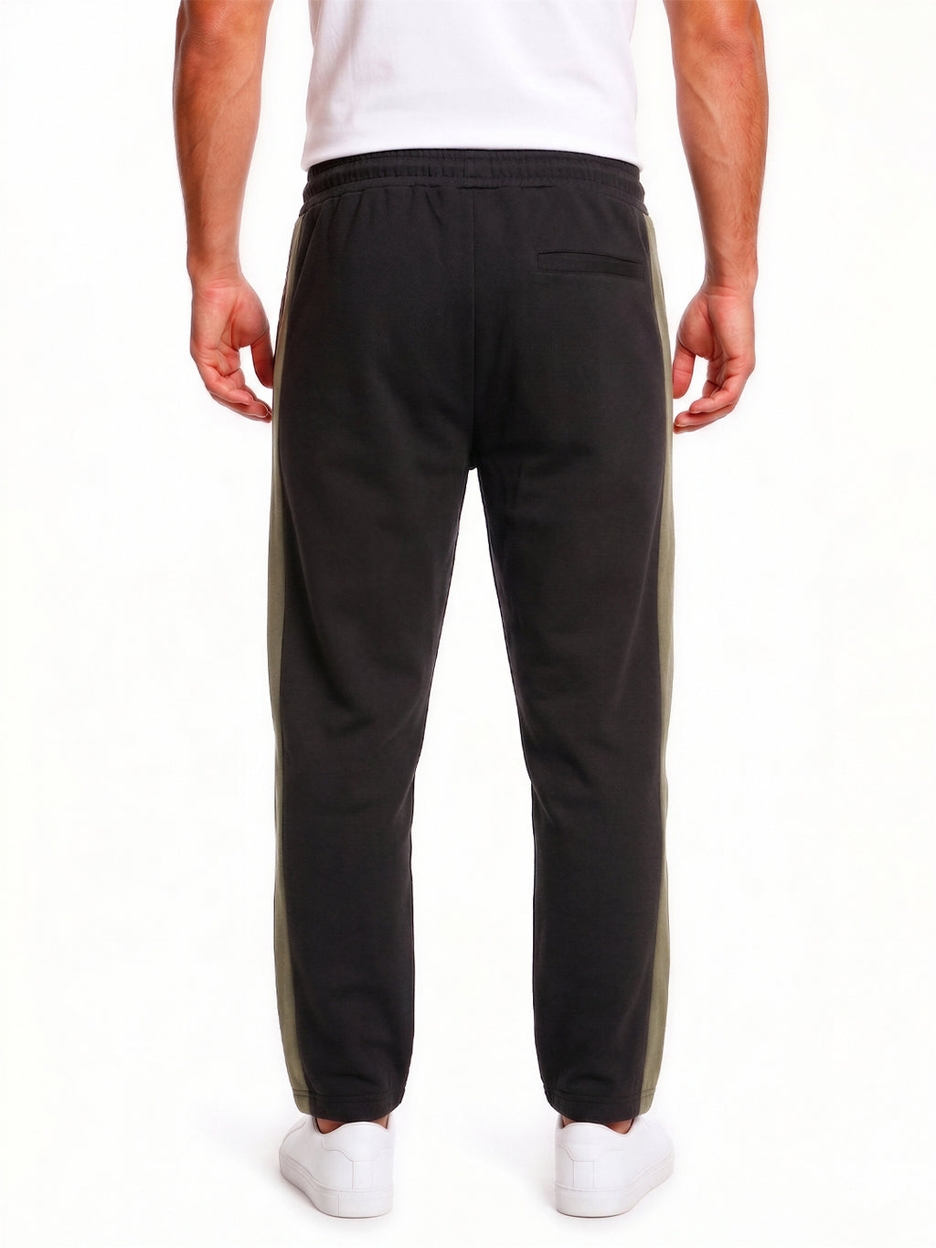Black Relaxed Fit Textured Track Pants
