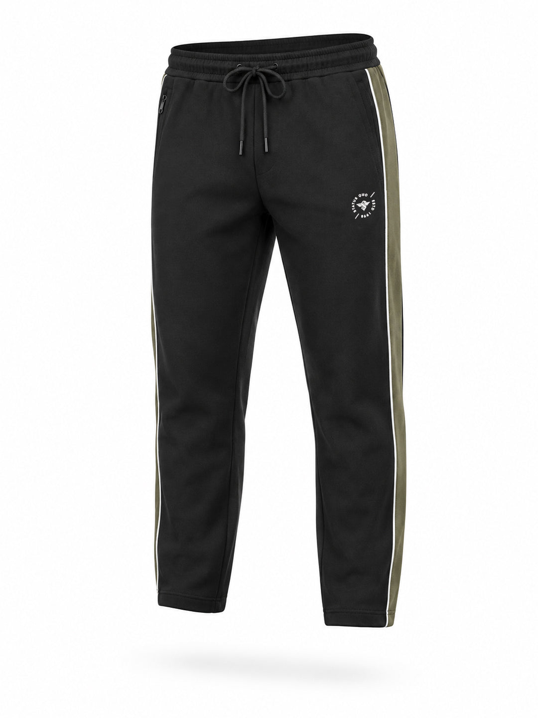 Black Relaxed Fit Textured Track Pants Secondary image