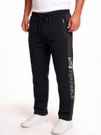 Black Graphic Print Track Pants