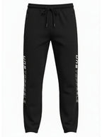 Black Graphic Print Track Pants