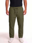 Olive Relaxed Drawstring Trousers