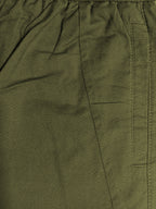 Olive Relaxed Drawstring Trousers