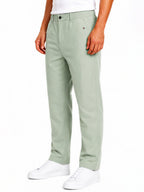 Olive Chambray Drawcord Trousers