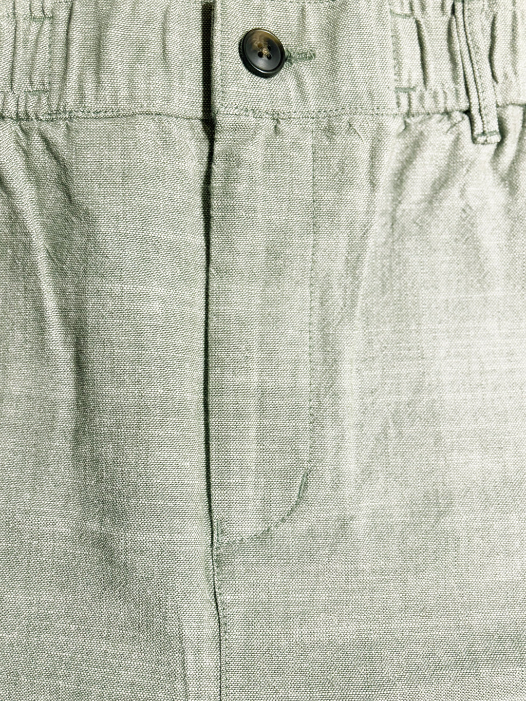 Olive Chambray Drawcord Trousers