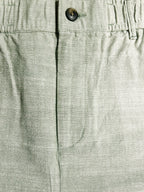 Olive Chambray Drawcord Trousers