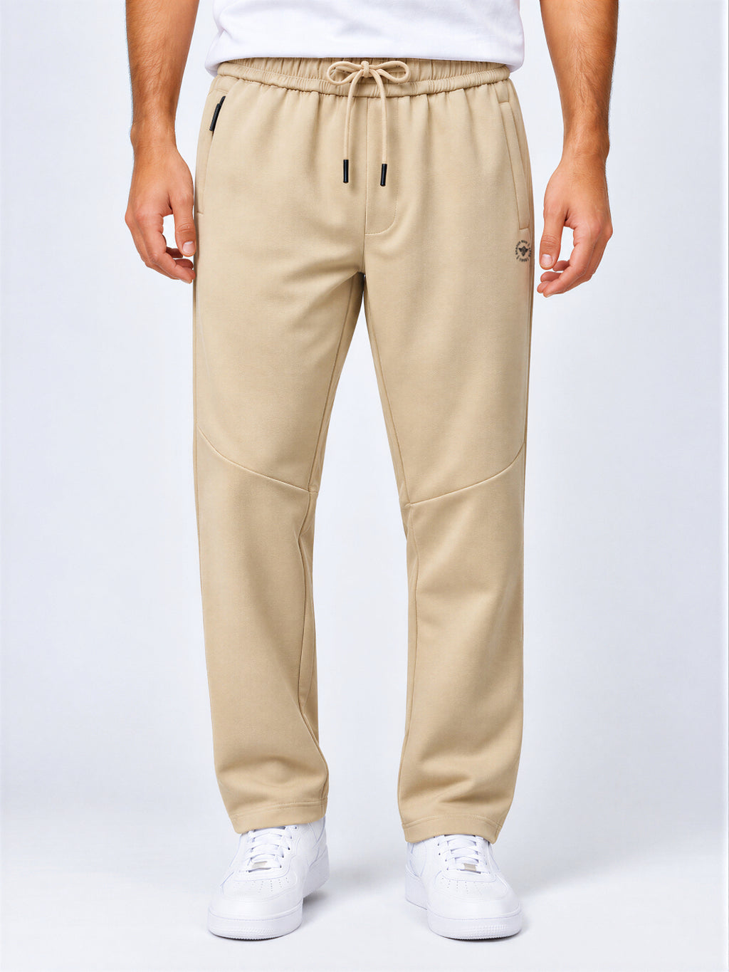 Men's Cotton Blend Regular Fit Drawstring Track Pants