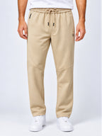 Men's Cotton Blend Regular Fit Drawstring Track Pants