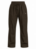 Men's Solid Relaxed Fit Cotton-Blend Track Pants