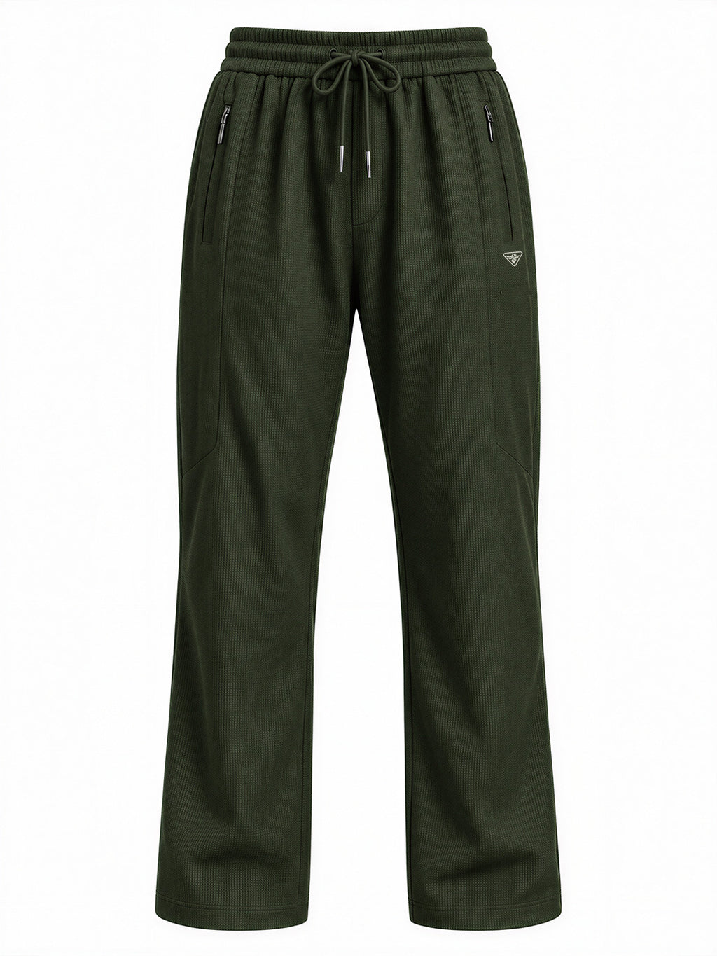 Men's Solid Relaxed Fit Cotton-Blend Track Pants