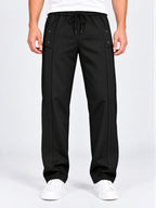 Black Pintuck Detail Track Pants