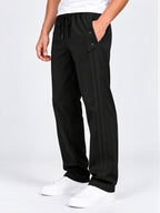 Black Pintuck Detail Track Pants