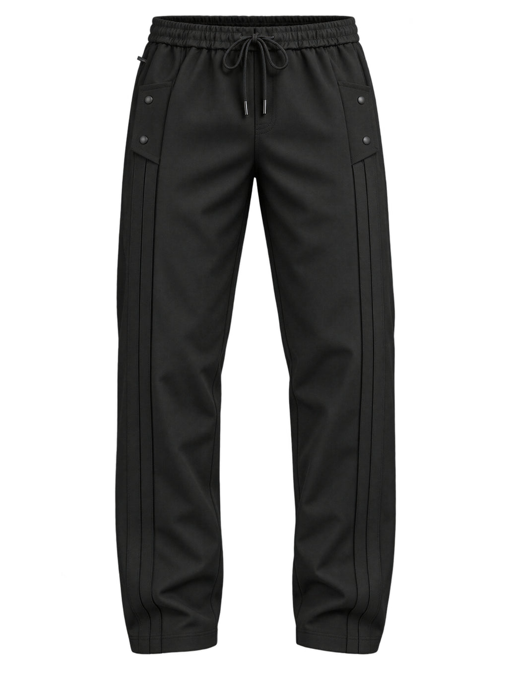 Black Pintuck Detail Track Pants