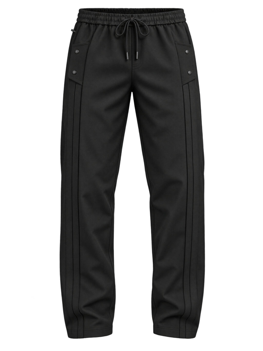 Black Pintuck Detail Track Pants