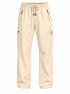 Regular Fit Cargo Pants with Drawstring Waist