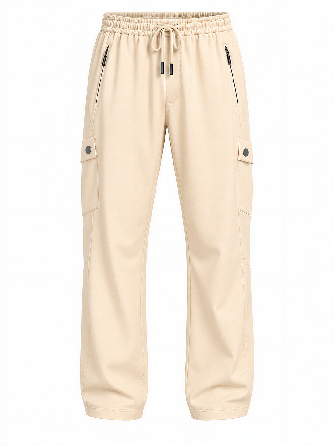 Regular Fit Cargo Pants with Drawstring Waist