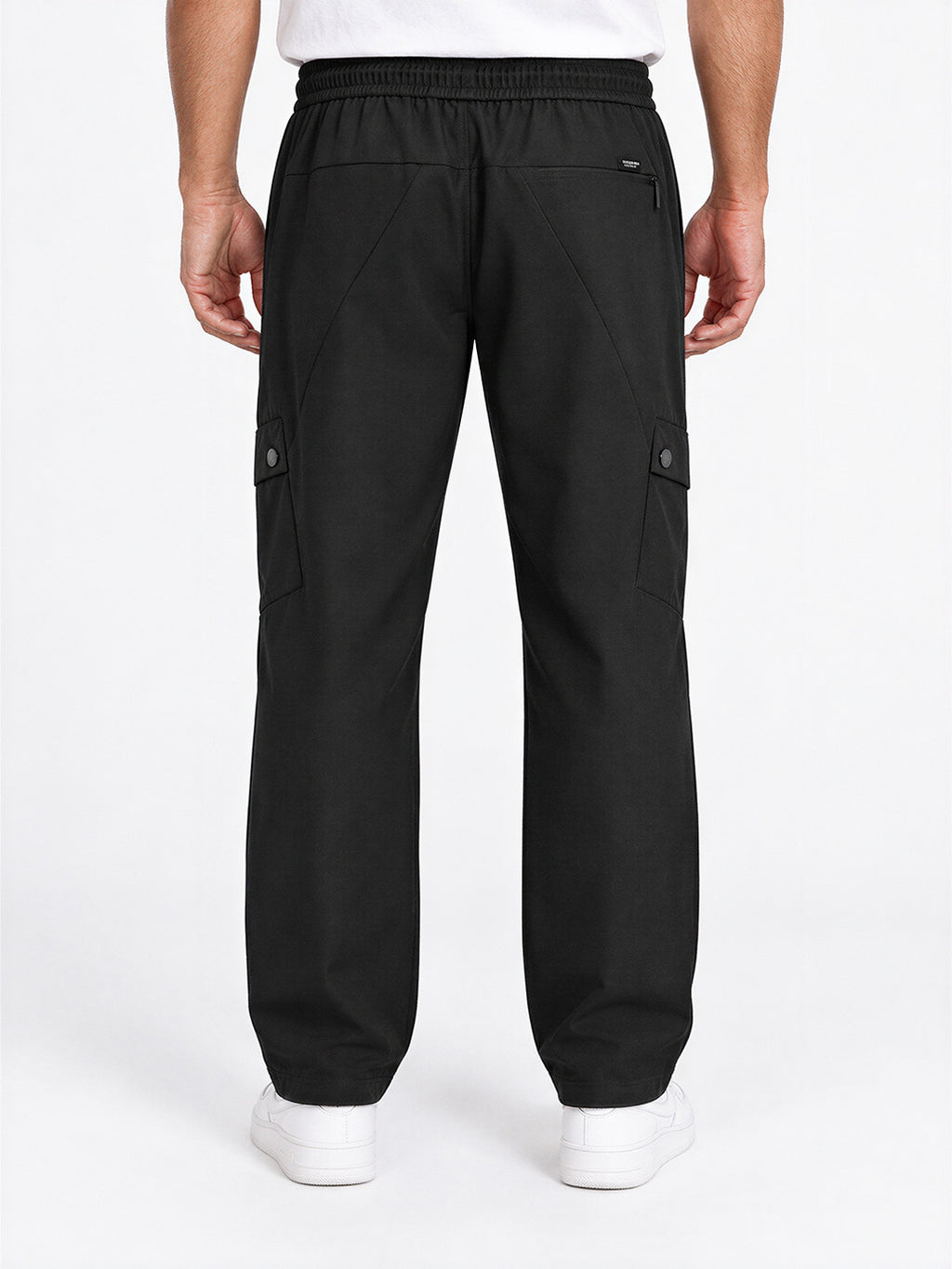 Regular Fit Cargo Pants with Drawstring Waist