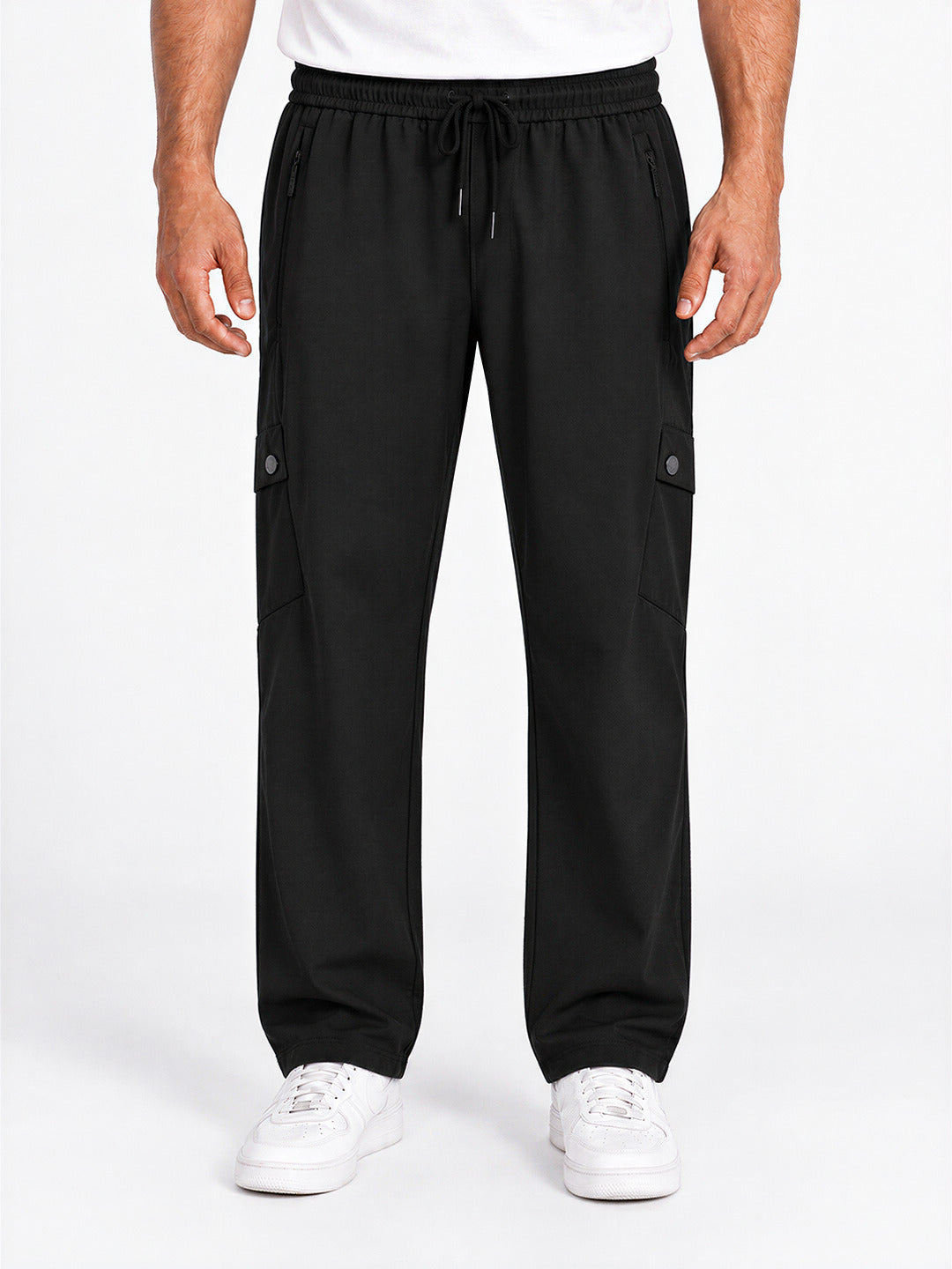 Regular Fit Cargo Pants with Drawstring Waist