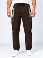 Men's Cotton Blend Regular Fit Drawstring Track Pants