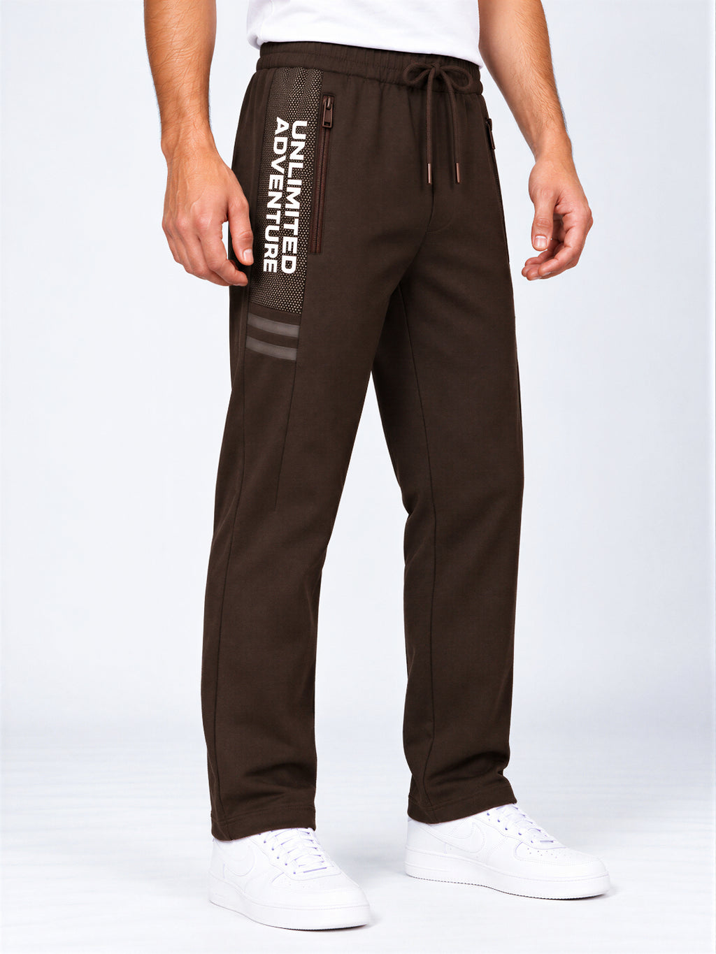 Men's Cotton Blend Regular Fit Drawstring Track Pants