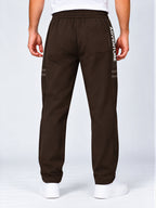 Men's Cotton Blend Regular Fit Drawstring Track Pants