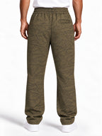 Men's Abstract Camouflage Print Regular Fit Cotton-Blend Joggers