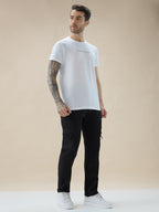 Men's Cut & Sew Regular Fit Drawstring Fleece Track Pant with Side Zipper and Flap Pockets