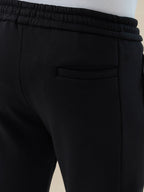 Men's Cut & Sew Regular Fit Drawstring Fleece Track Pant with Side Zipper and Flap Pockets