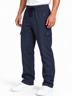Regular Fit Cargo Pants with Drawstring Waist