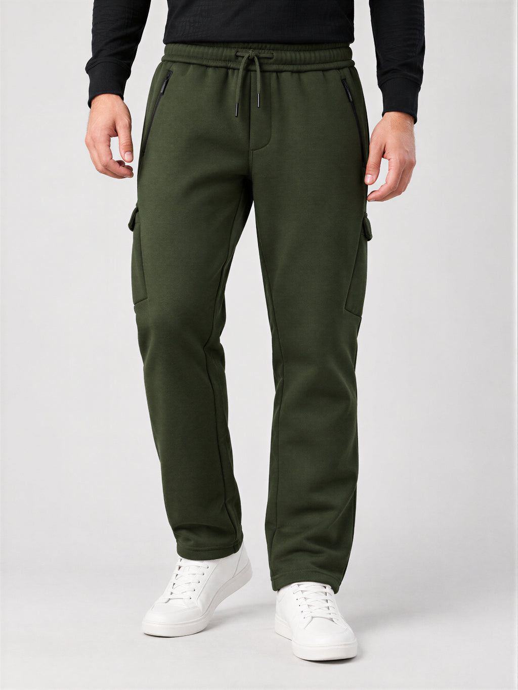 Olive Cargo Track Pants