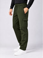 Olive Cargo Track Pants