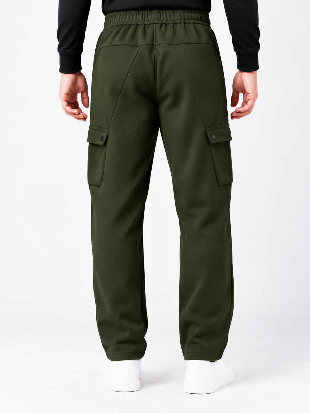 Olive Cargo Track Pants