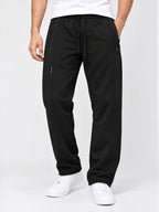 Black Relaxed Fit Track Pants