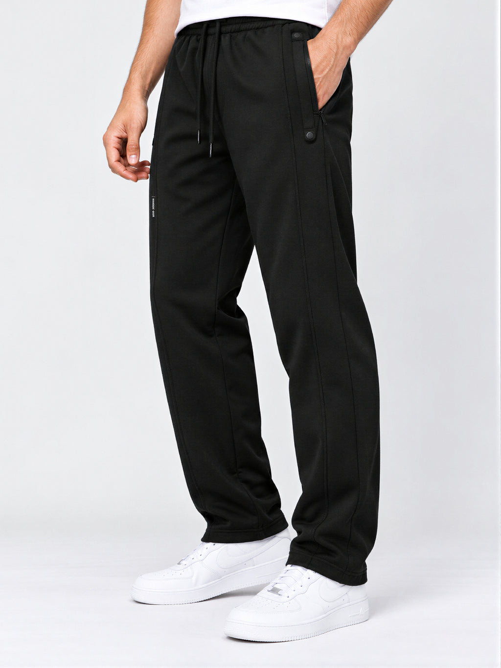 Black Relaxed Fit Track Pants