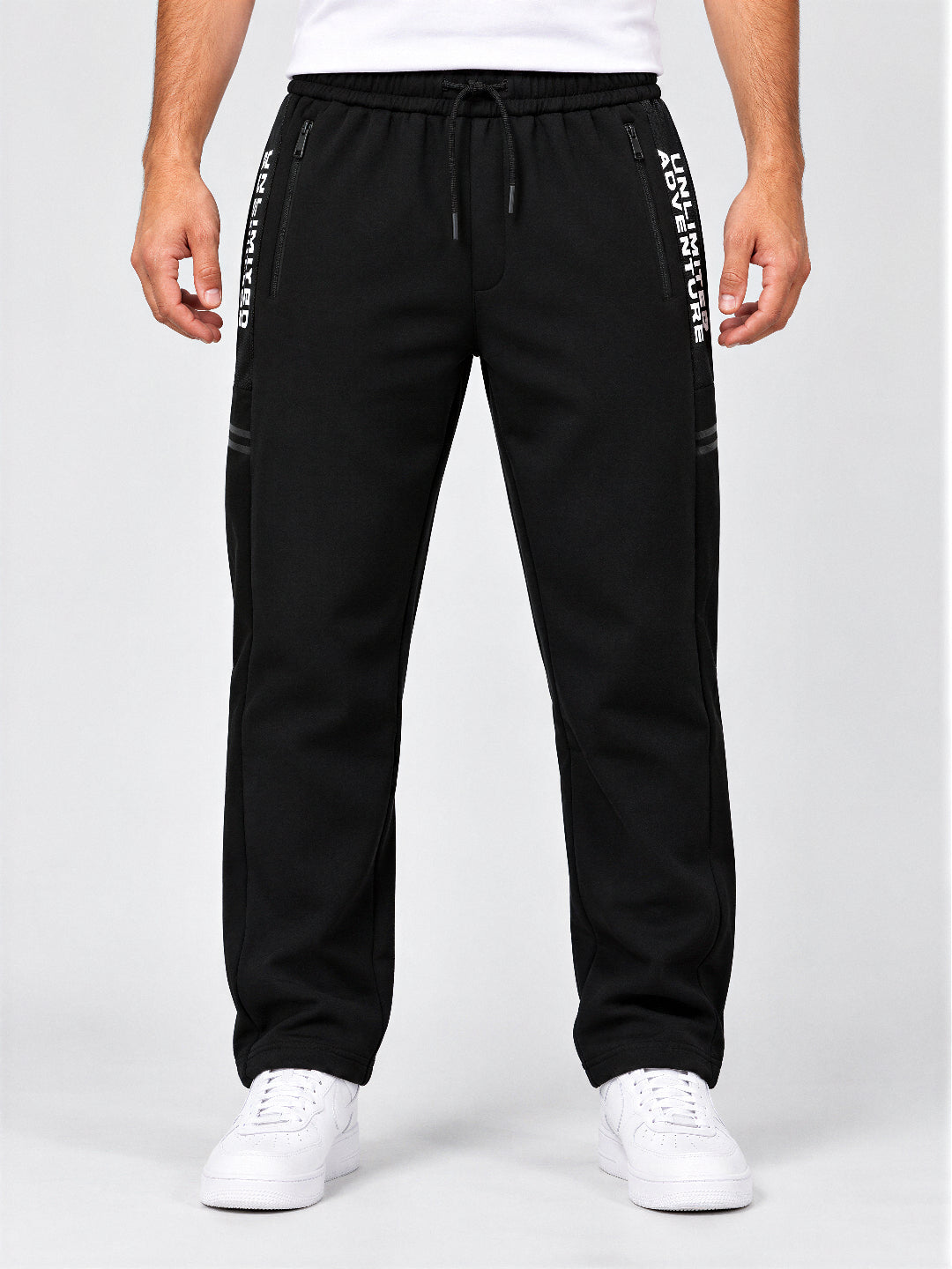 Men's Cotton Blend Regular Fit Drawstring Track Pants