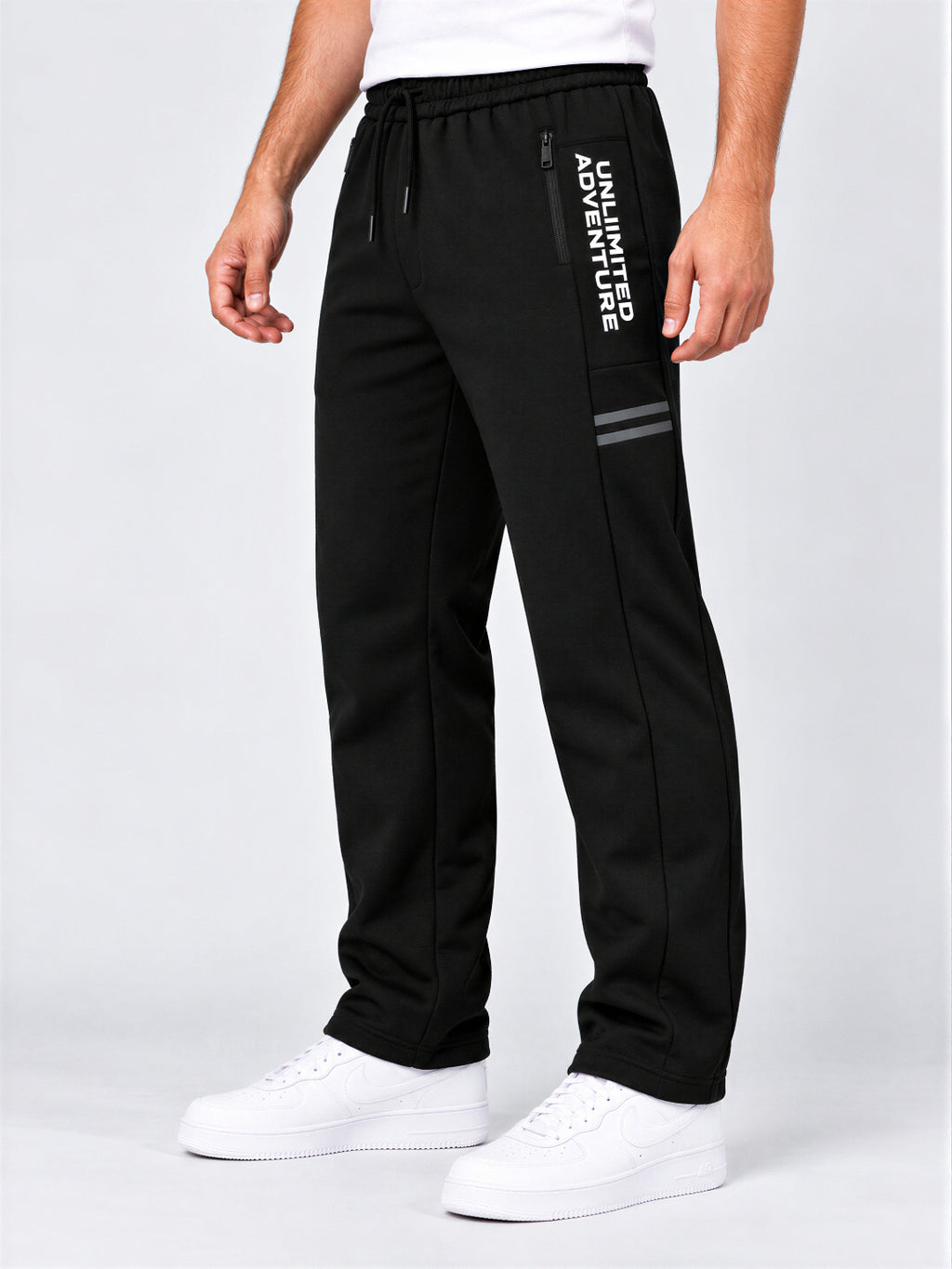 Men's Cotton Blend Regular Fit Drawstring Track Pants