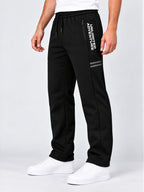 Men's Cotton Blend Regular Fit Drawstring Track Pants