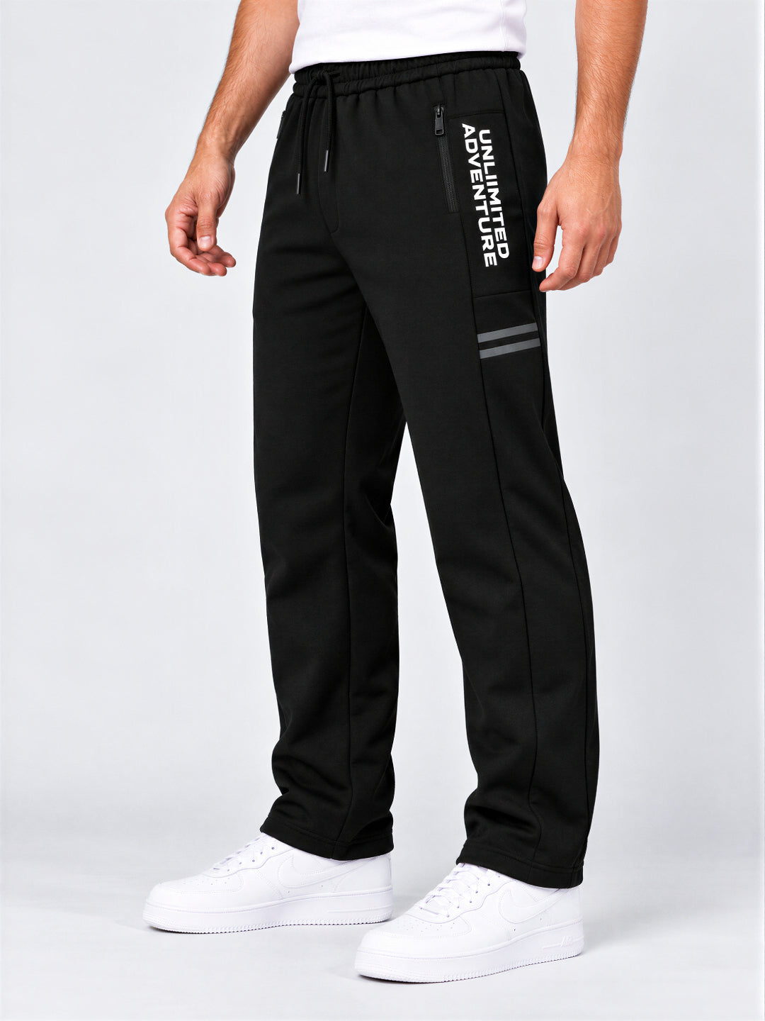Men's Cotton Blend Regular Fit Drawstring Track Pants