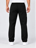 Men's Cotton Blend Regular Fit Drawstring Track Pants