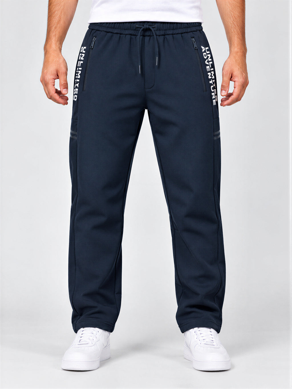 Men's Cotton Blend Regular Fit Drawstring Track Pants