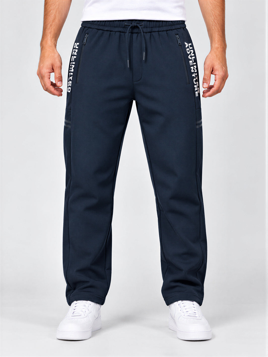 Men's Cotton Blend Regular Fit Drawstring Track Pants