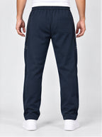Men's Cotton Blend Regular Fit Drawstring Track Pants