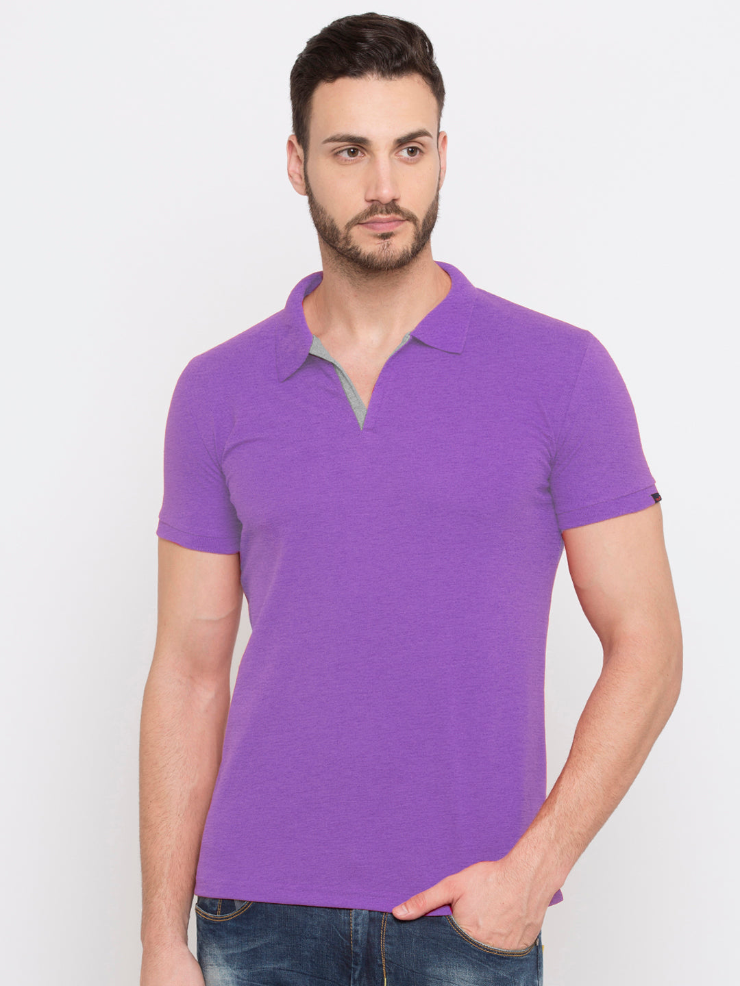 Purple mel polo t shirt