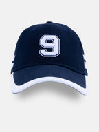 Navy Number '9' Embroidered Varsity Cap