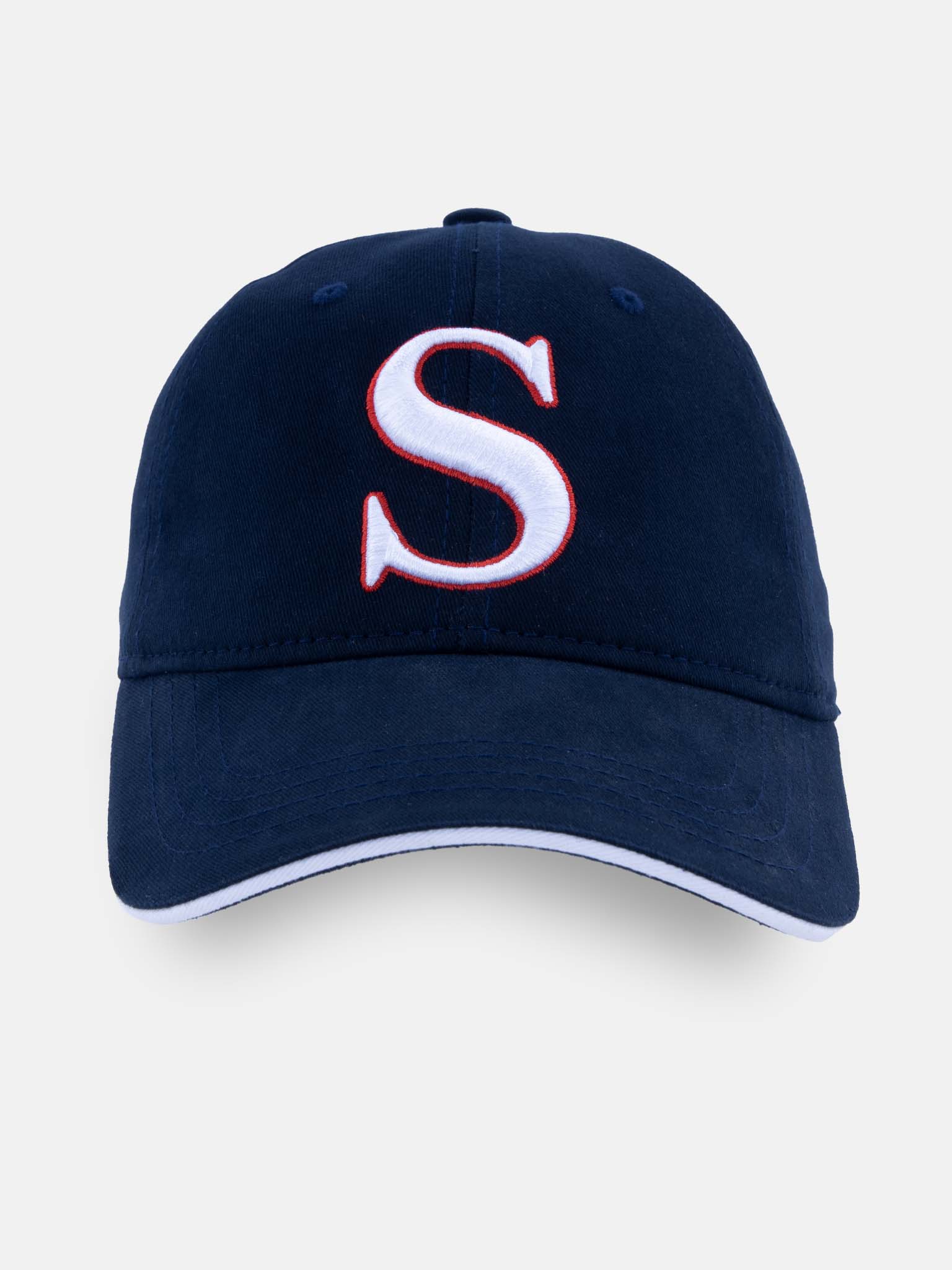 Navy Letter 'S' Embroidered Cap