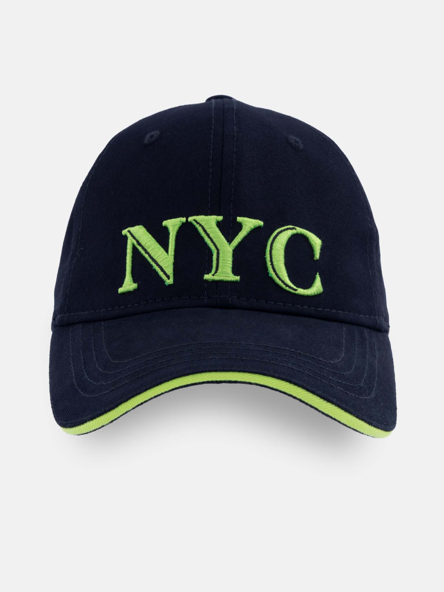 black embroidered cap
