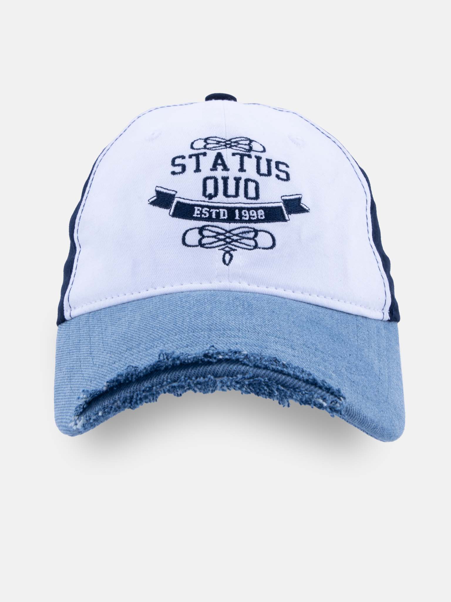 Navy/White Embroidered Cap