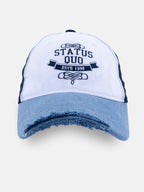 Navy/White Embroidered Cap