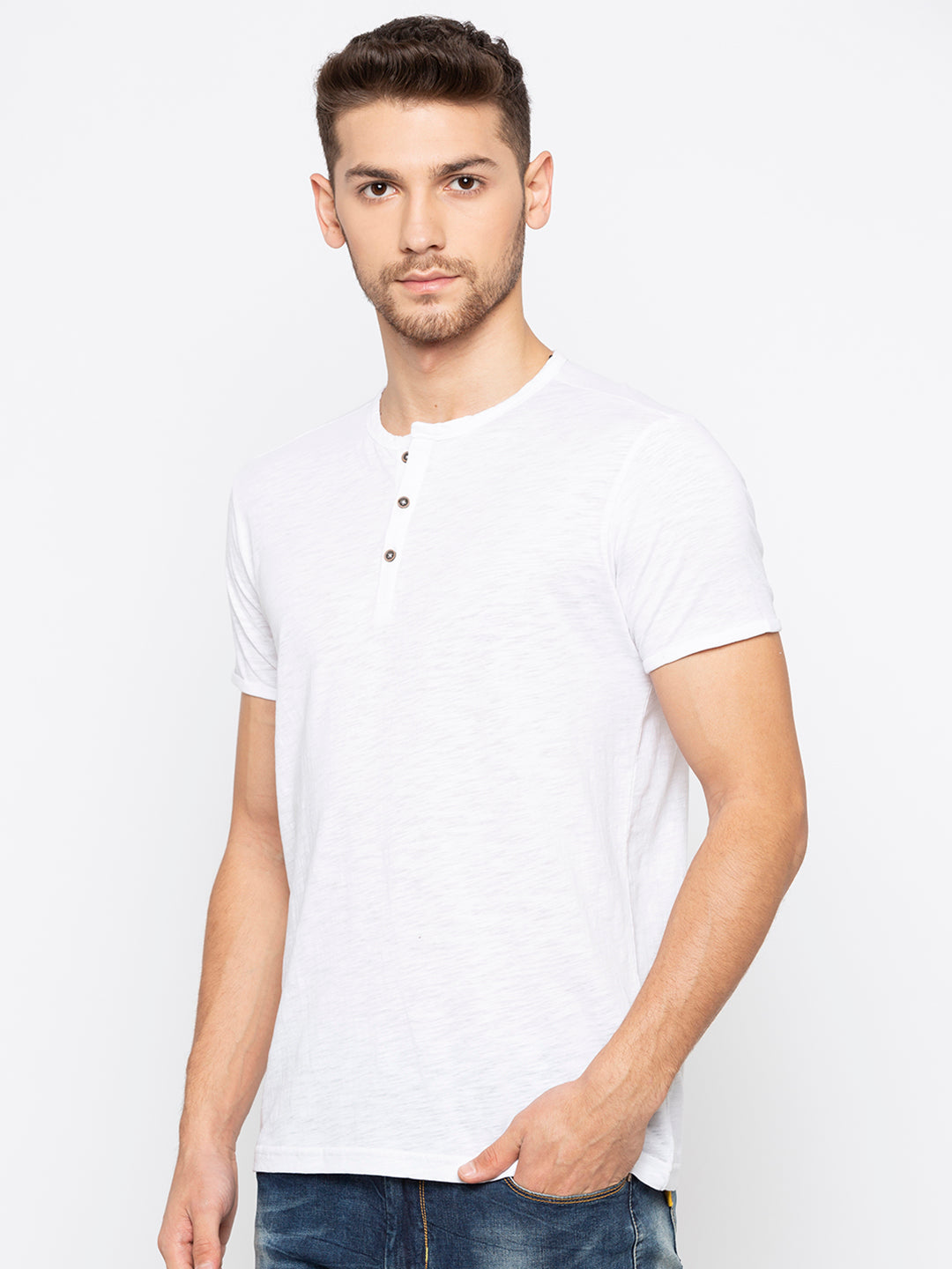 Solid V-Neck Tee